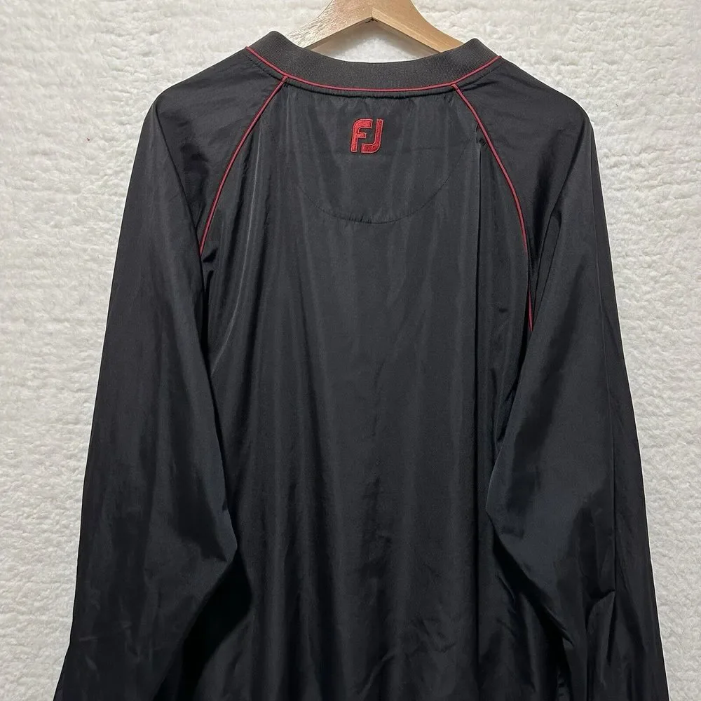 Footjoy Pullover Mens Black‎ Rain Wind Performance Long Sleeve Size Large
